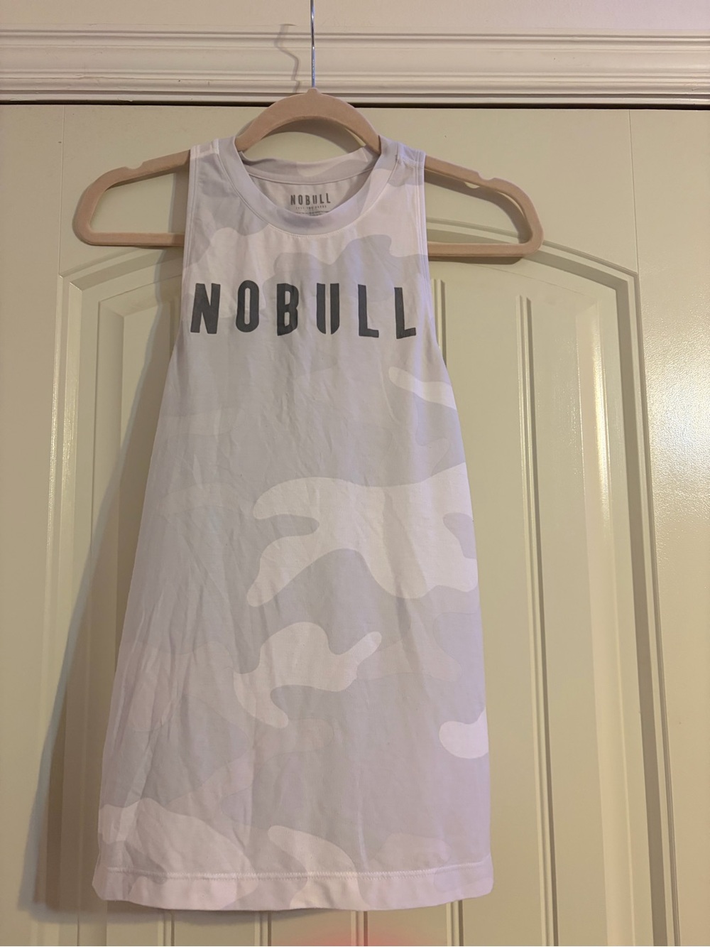 NOBULL White Camo Tank Top with Bold Logo